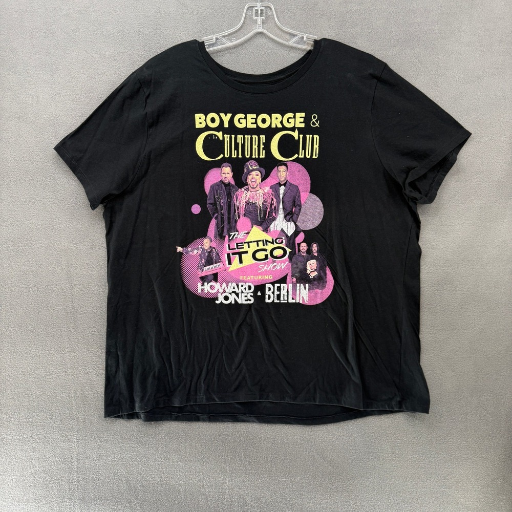 Boy George T-Shirt Culture Club The Letting It Go Show 2023 Tour Black Adult XL